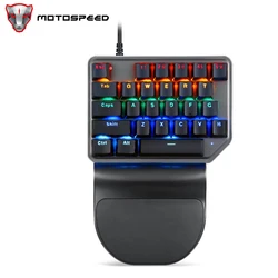 Motospeed K27 Gaming Mechanical Keyboard 27 Key Wired LED Backlight Single Handed Numpad Computer Keypad Red Switch For Laptop