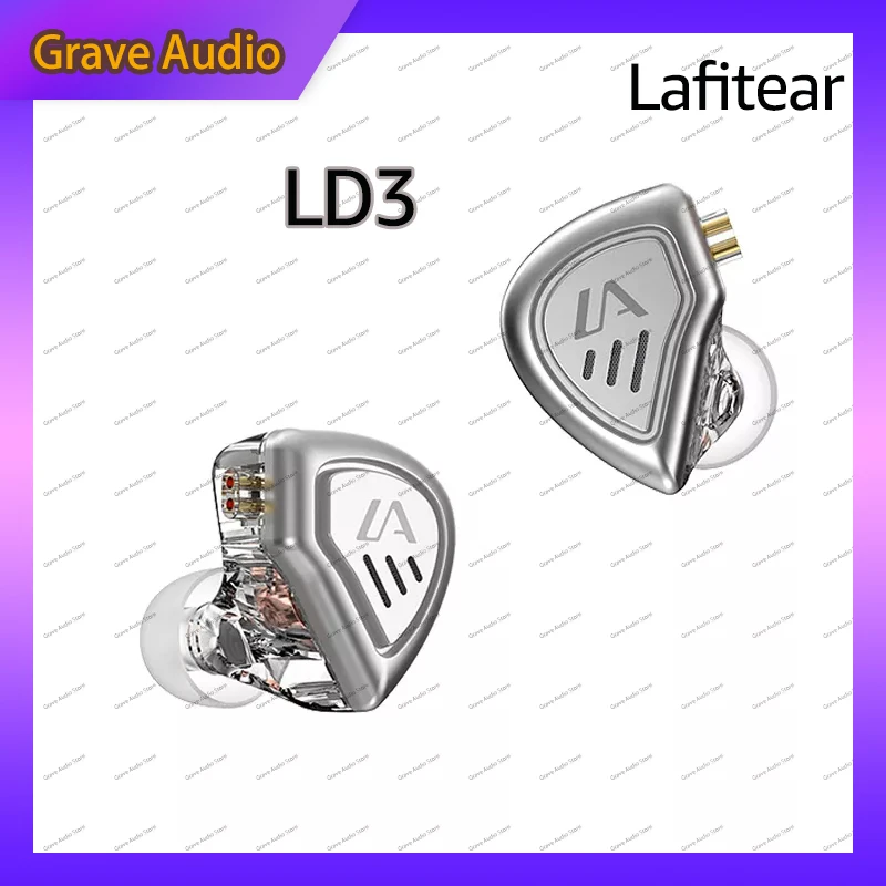 Lafitear LD3 HIFI 10mm Dynamic In-Ear Earphones Earbuds Professional Stage Monitor Headphones with Detachable Cable 2pin 0.78mm