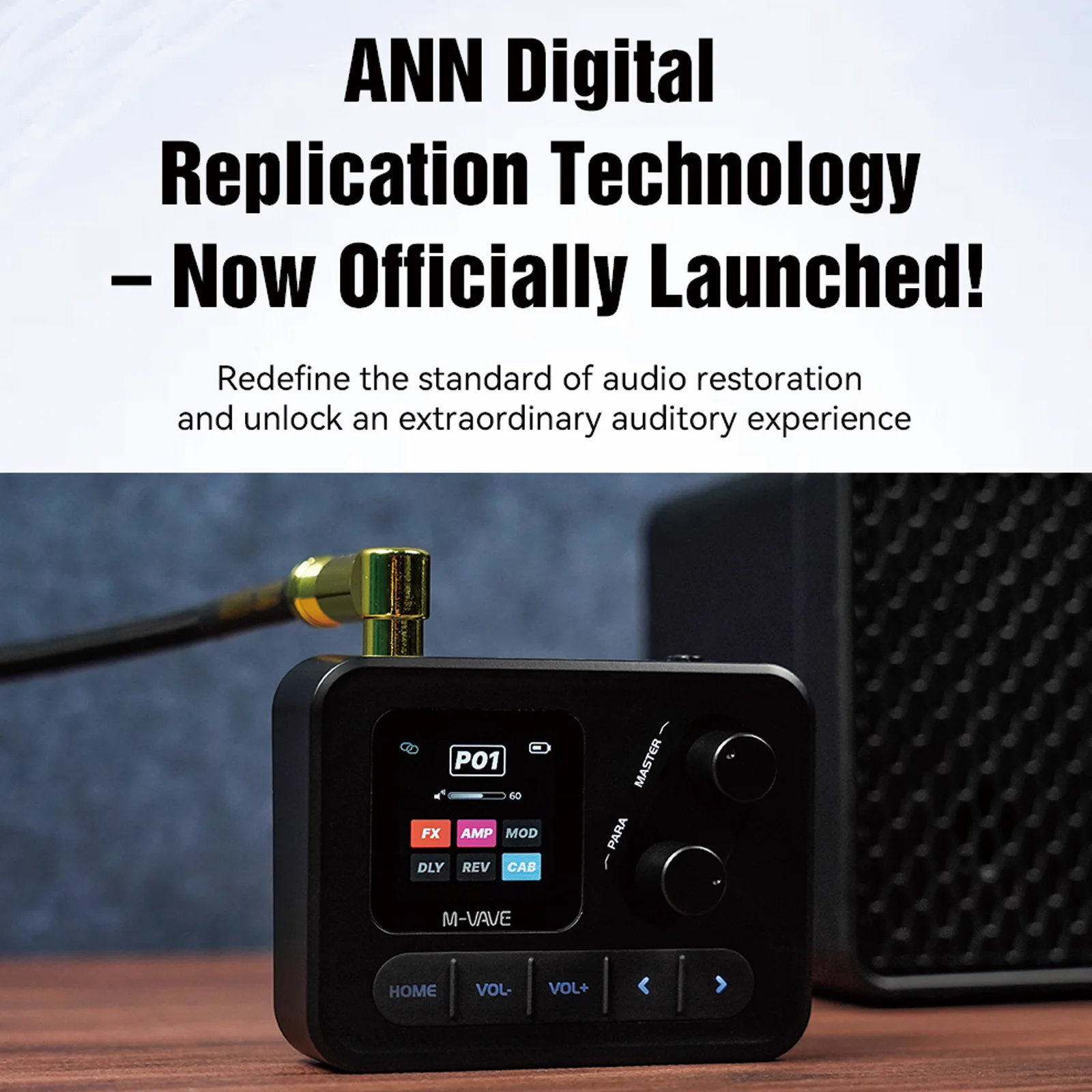  M-VAVE POCKET AMP Black Guitar & Bass Multi-Effects Pedal Versatile Amp Simulator Rechargeable 3rd-Party IR Expansion