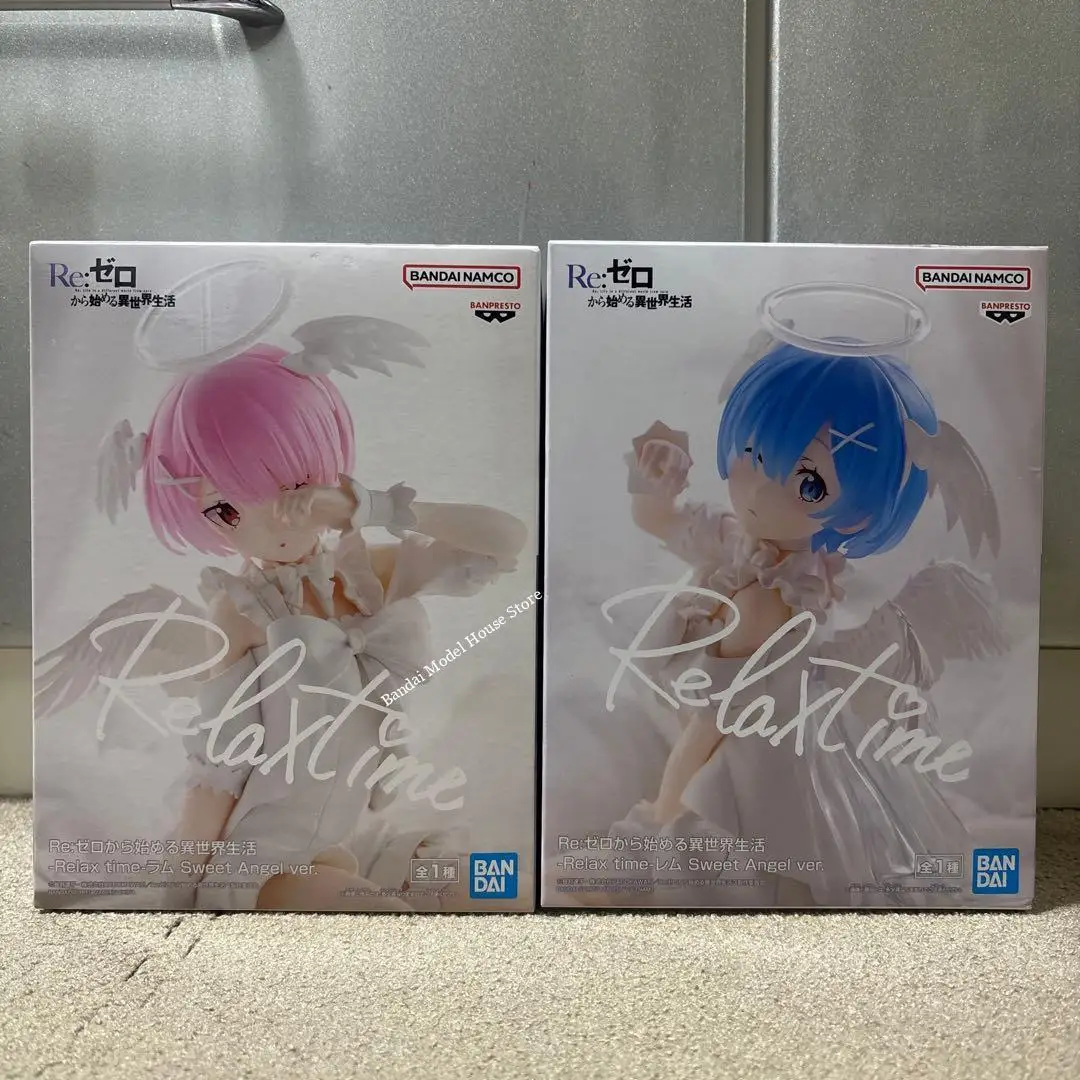 BANPRESTO Re: Life A Different World From Zero -Relax Time- Ram Rem Sweet Angel Ver. PVC 13CM Anime Action Figures Model Toy
