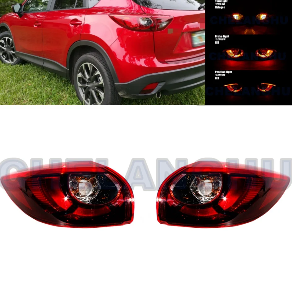 

LED Tail Light For Mazda CX-5 2015 2016 European version Pair Left+Right Outer Side Rear Lamp Brake Lights car assecories