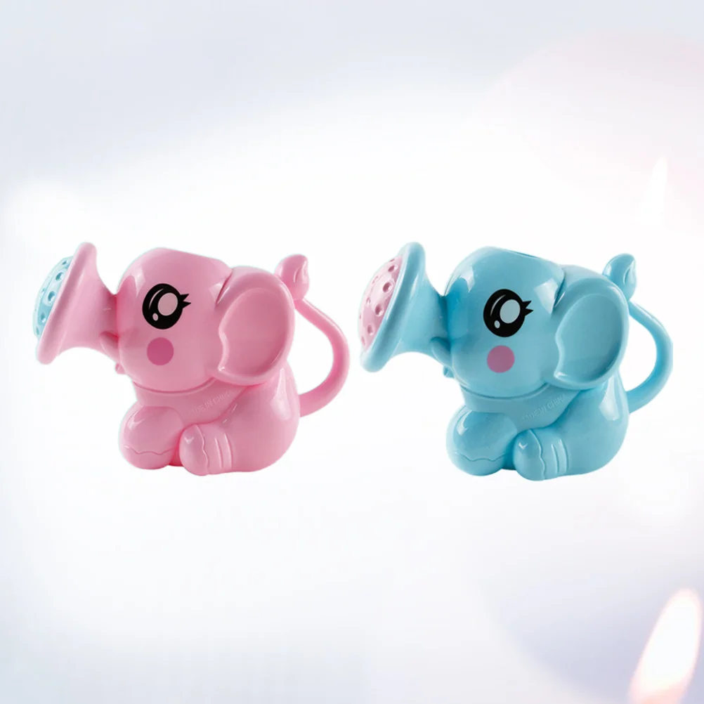 2pcs Cartoon Bath Toys Elephant Watering Can Shower Sprinkling Baby Toddlers water bathtime toys
