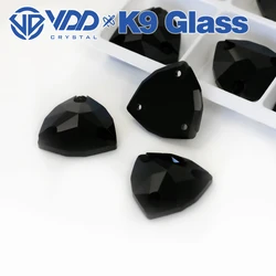 VDD Trilliant S102 Jet K9 Glass Top Quality Sew On Rhinestones Crystal Flatback Sewing Glitter Strass Stones For DIY Garment