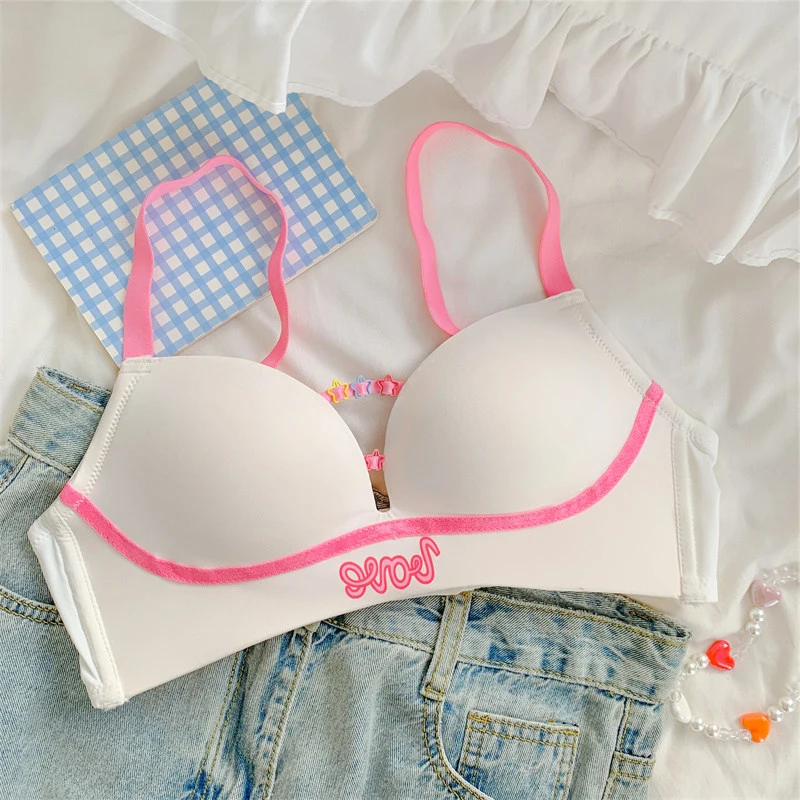 Sweet Underwear Women Hollow Sexy Breathable Mid-waist Push Up Bra Lingerie Set