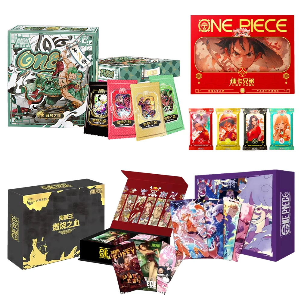 Genuine One Piece Valley of Liberation Booster Pack Pirate Manga Illustrated Color Foil Rare Collectible Poster Cards