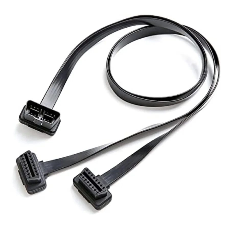 

B4 OBD II OBD2 6 Pin Splitter Extension x Male and 2X Female Extension Cable Adapter FT/30CM 0