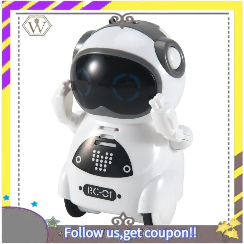 New Mini RC Pocket Robot For Kids With Interactive Dialogue Conversation, Voice Recognition, Chat Record, Singing& Dancing