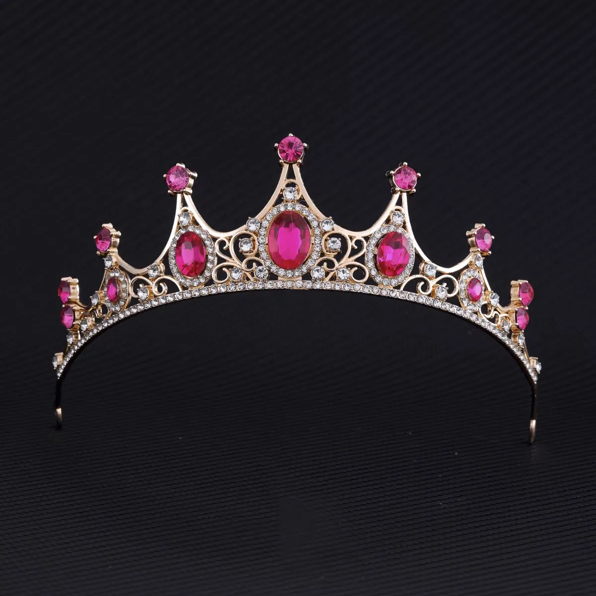 Luxury Princess Queen Shiny Rhinestone Crown Headbands for Woman Bridal Tiaras and Headdresses Stylish Hair Jewelry Accessories