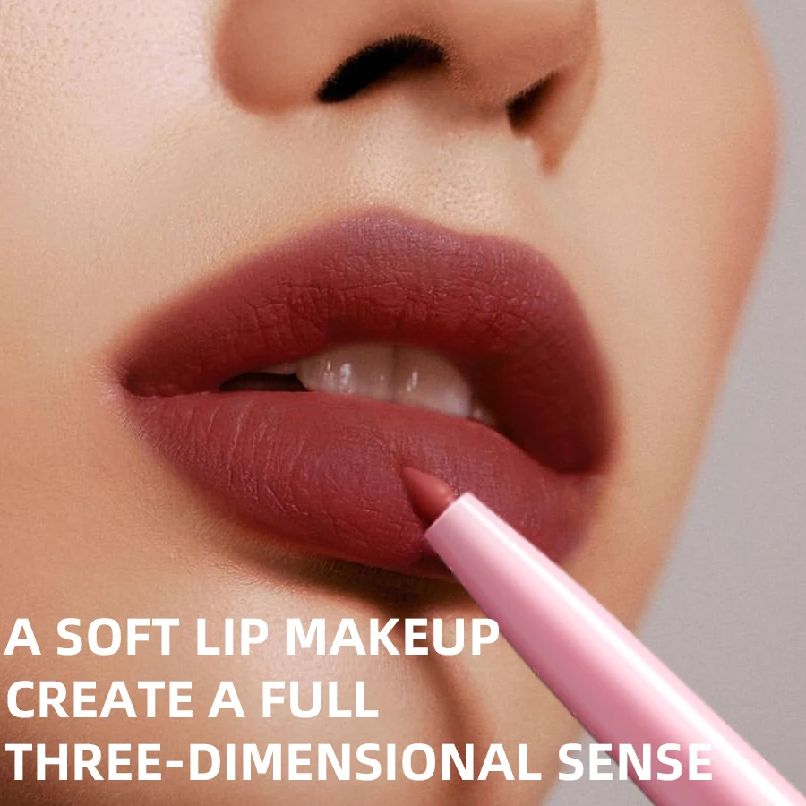 1PC Waterproof Matte Lip Liner Contours Lips in Shades Lipstick Natural Color Lip Korean Makeup Hydrating Lip Cosmetic Gifts