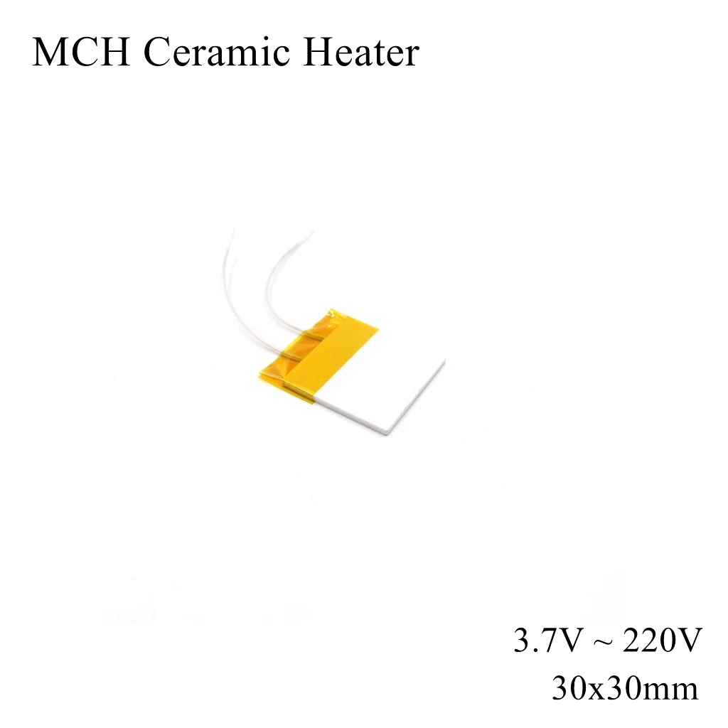 

3.7V 5V 12V 220V MCH Micro High Temperature Ceramic Heater Square Alumina Electric Heating Board Plate Band HTCC Metal Hair Dry
