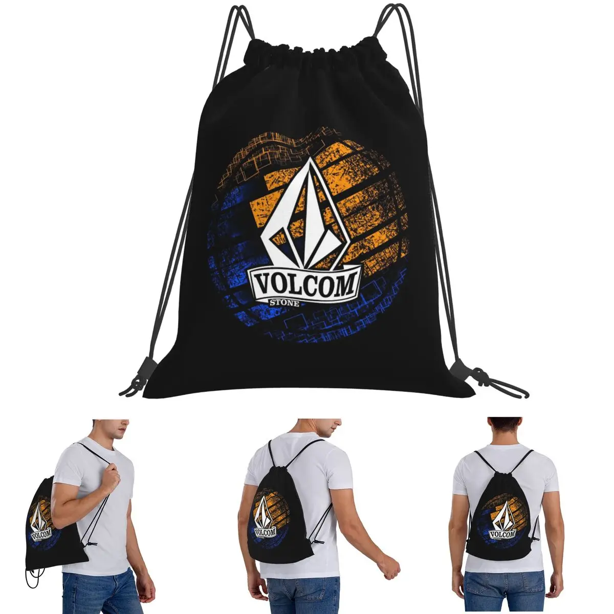 

Half Diamond Volkom Backpacks Fashion Drawstring Bags Shoes Bag Book Bags for Man Woman School