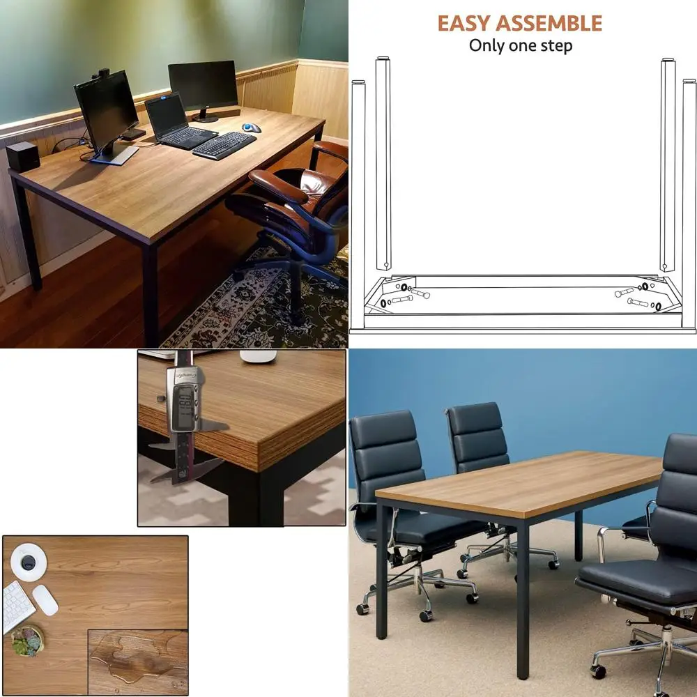 

Contemporary 30x60 BIBOC Desk - Spacious Modern Office and Dining Table for Meetings and Writing