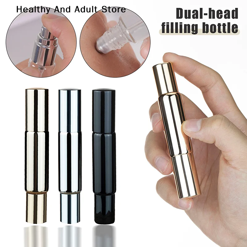 【HB】1pc Refillable Stainless Steel Dual-End Multi-Purpose Perfume Roller Bottle Spray Bottle
