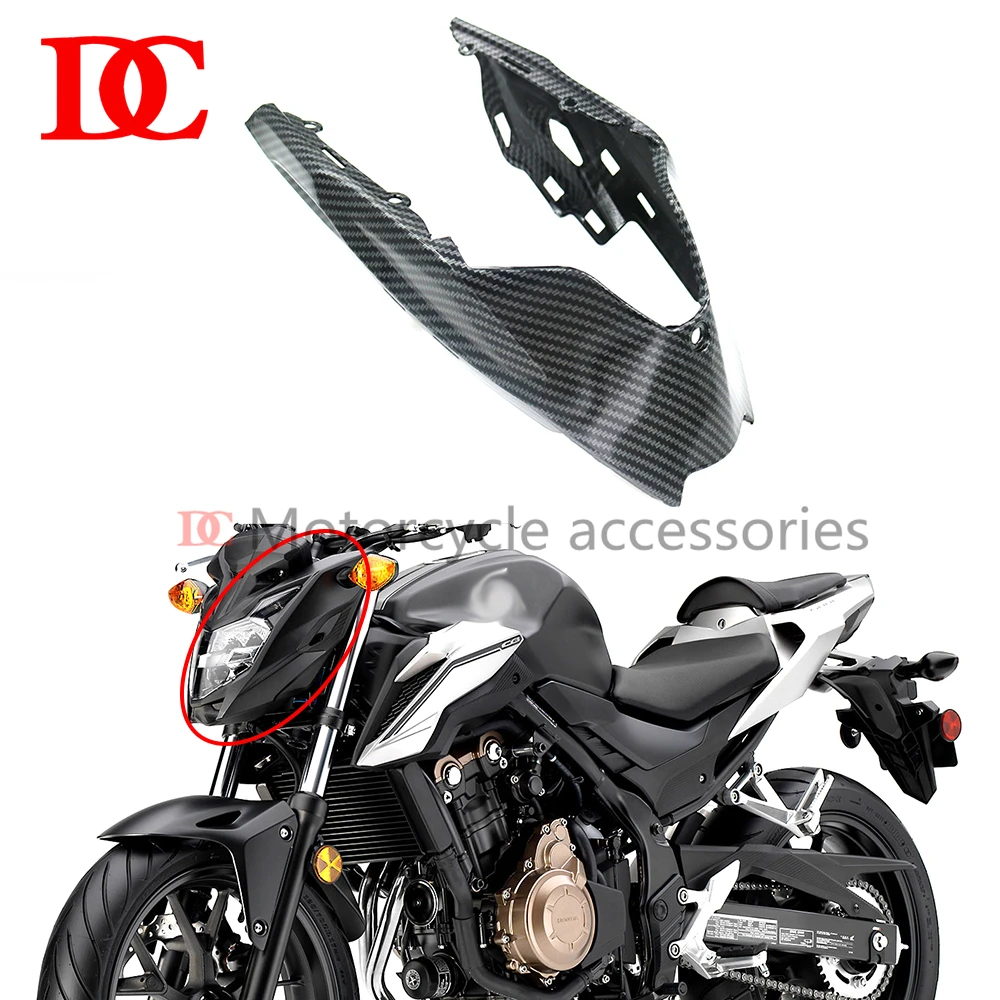 

Front Upper Nose Fairing Headlight Deflector Cover Plate Front Lower Lip Cowling For CB500F CB 500F CB500 F 2016 2017 2018