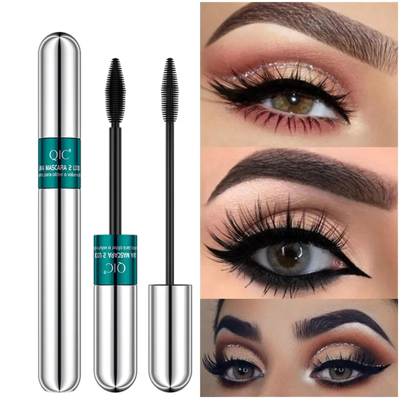 

Double Head Waterproof Mascara 4D Thick Pull Long Curl Eyelashes Liquid Not Easy Dizzy Dye Eye Lashes Quick Waterproof