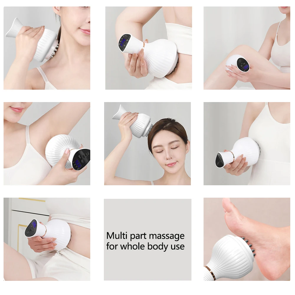 Electric Body Slimming Tools Smart 9 Levels Dredging Hot Compress Physiotherapy Cupping Gua Sha Instrument Vacuum Massage