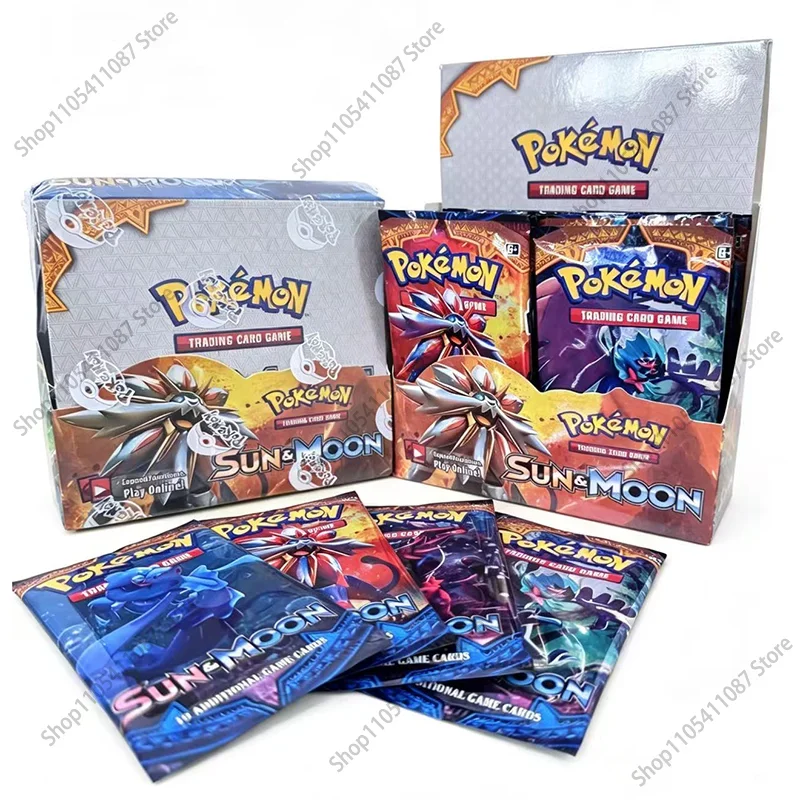 360Pcs Pokémon TCG Sun & Moon Booster Bundle English Edition Trading Cards Anime Collection Card Toy Gift