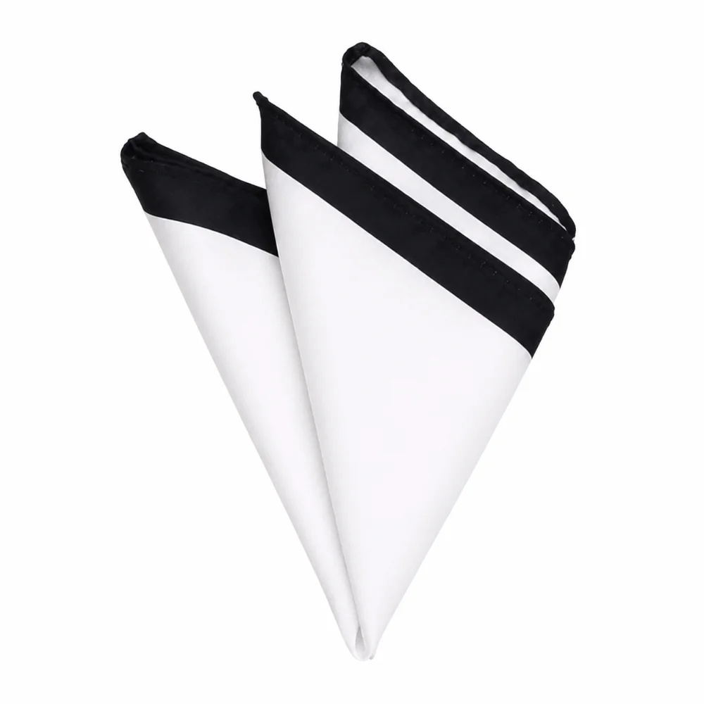 23*23cm Elegant Red Edges Pocket Square Wedding Solid Multi-color Mens Suits Pocket Party Business Chest Towel for Groom