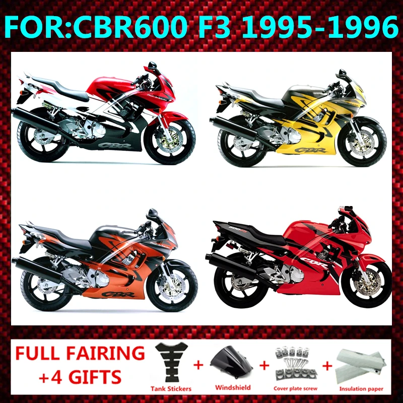 

Motorcycle Fairing Set Body Kit fit Plastic For CBR600 F3 1995 1996 95 96 Accessories Full Bodywork fairings kits Cowl