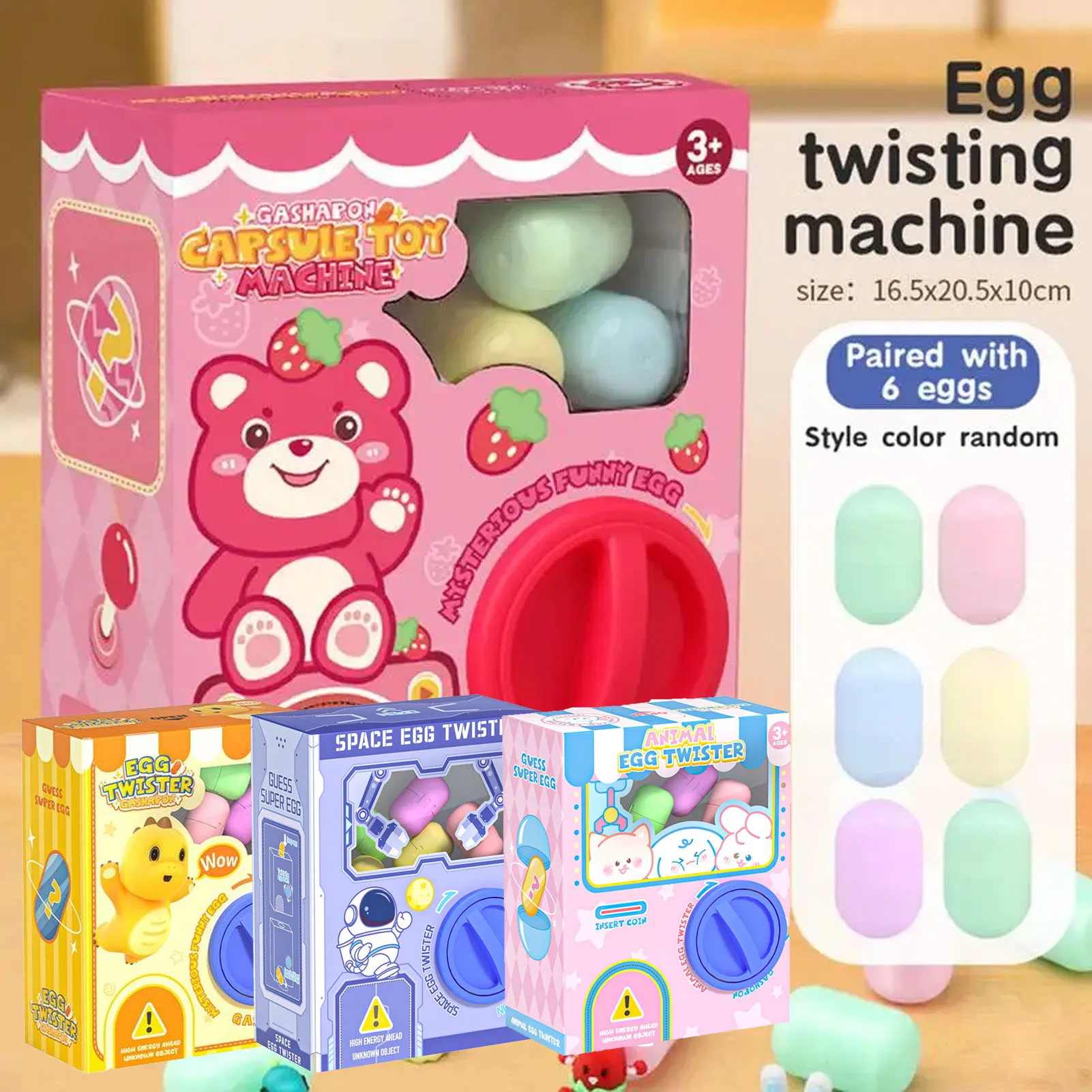 Christmas And New Year Children's Funny Egg Gacha Machine Toy Box Gift Doll Claw Machine Gacha Machine Christmas Gift