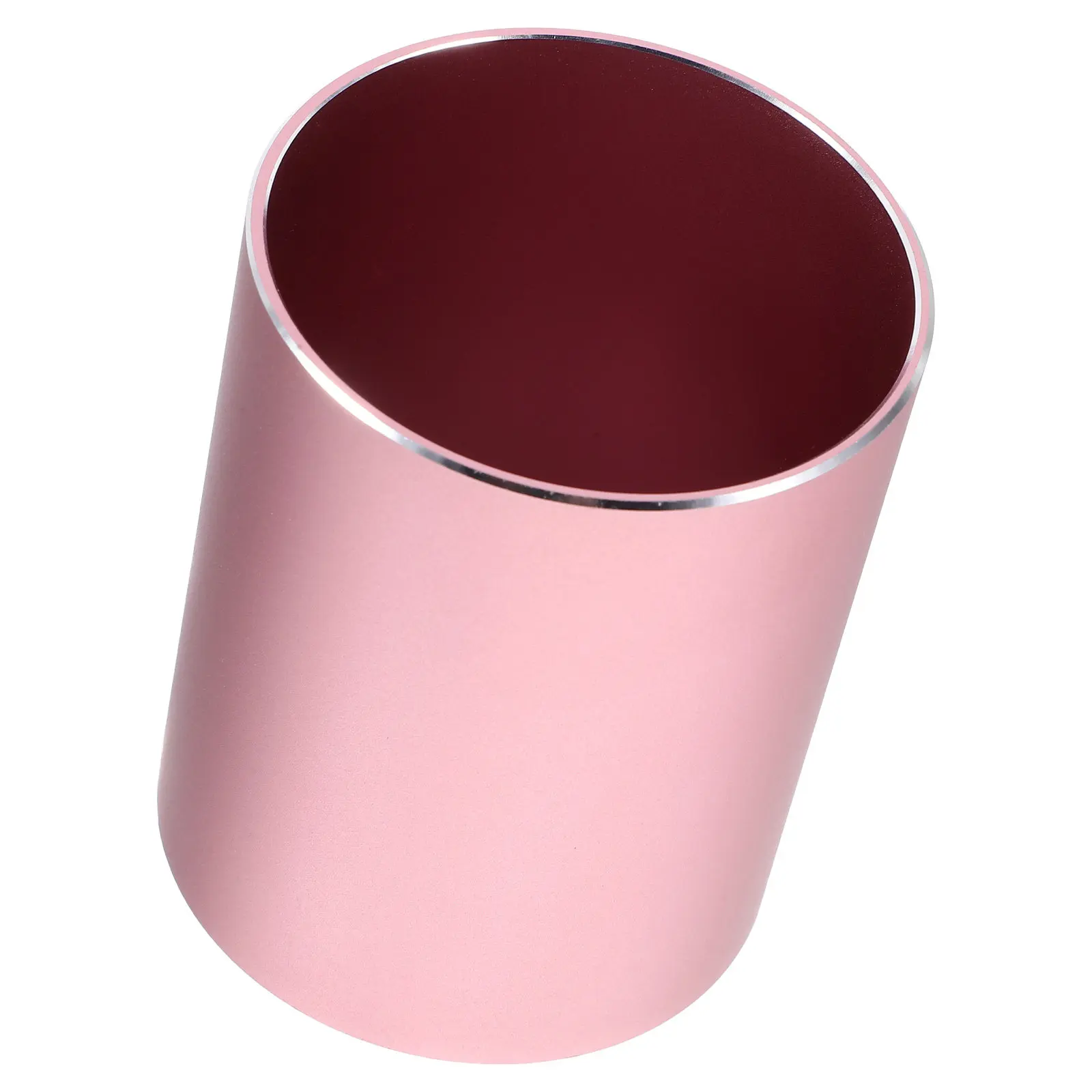 

Aluminum Alloy Pencil Holder Round Desk Organizer Non-Slip Base Interior Padding Multi-Function Pen Holder Makeup Brush
