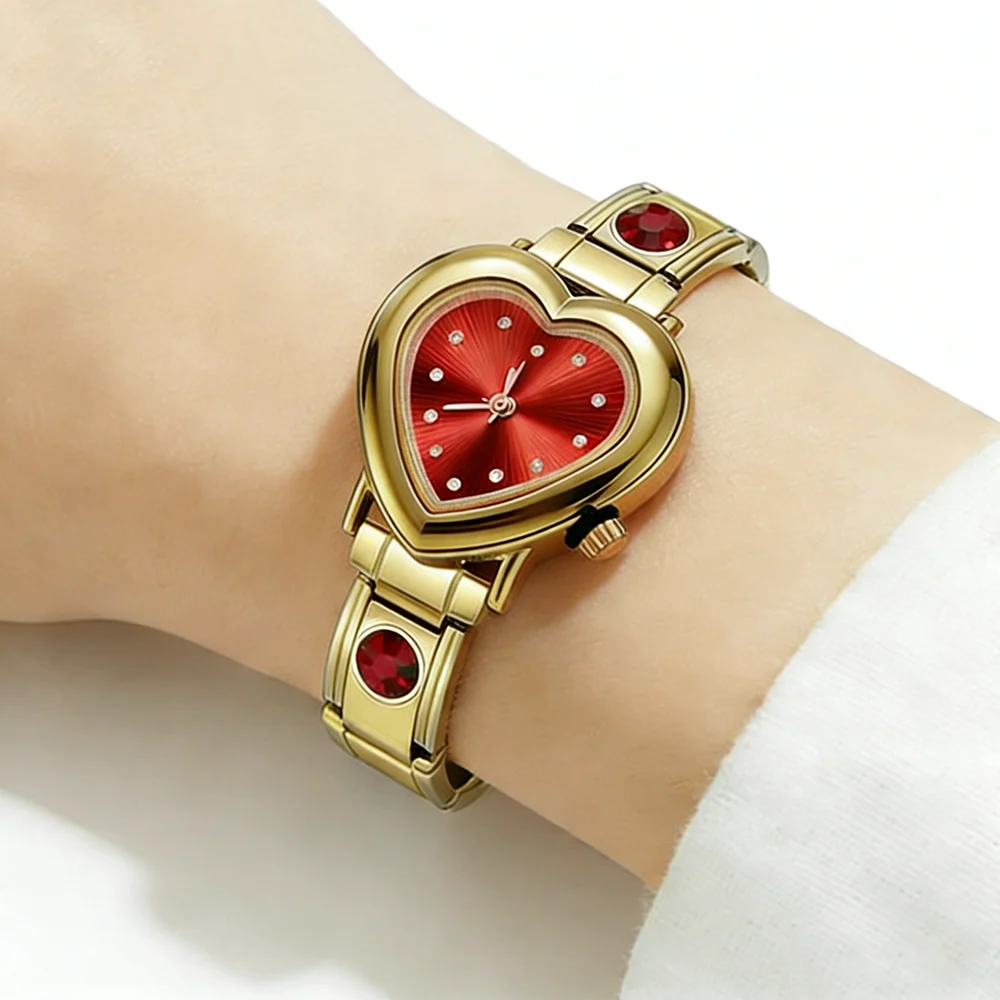 Neuer modischer Uhrenarmband-Verbinder in Goldfarbe mit Zirkonia, italienischer Charm-Anhänger, passend für 9mm Edelstahlperlen, für die Herstellung von DIY-Schmuckgeschenken. – Detail 3