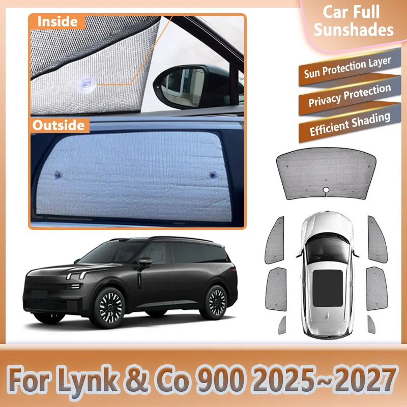 

For Lynk & Co 900 Accessories 2025 2026 2027 Car Sun Visor Anti-UV Full Window Sunshades Cover Sunscreen UV protection Interior