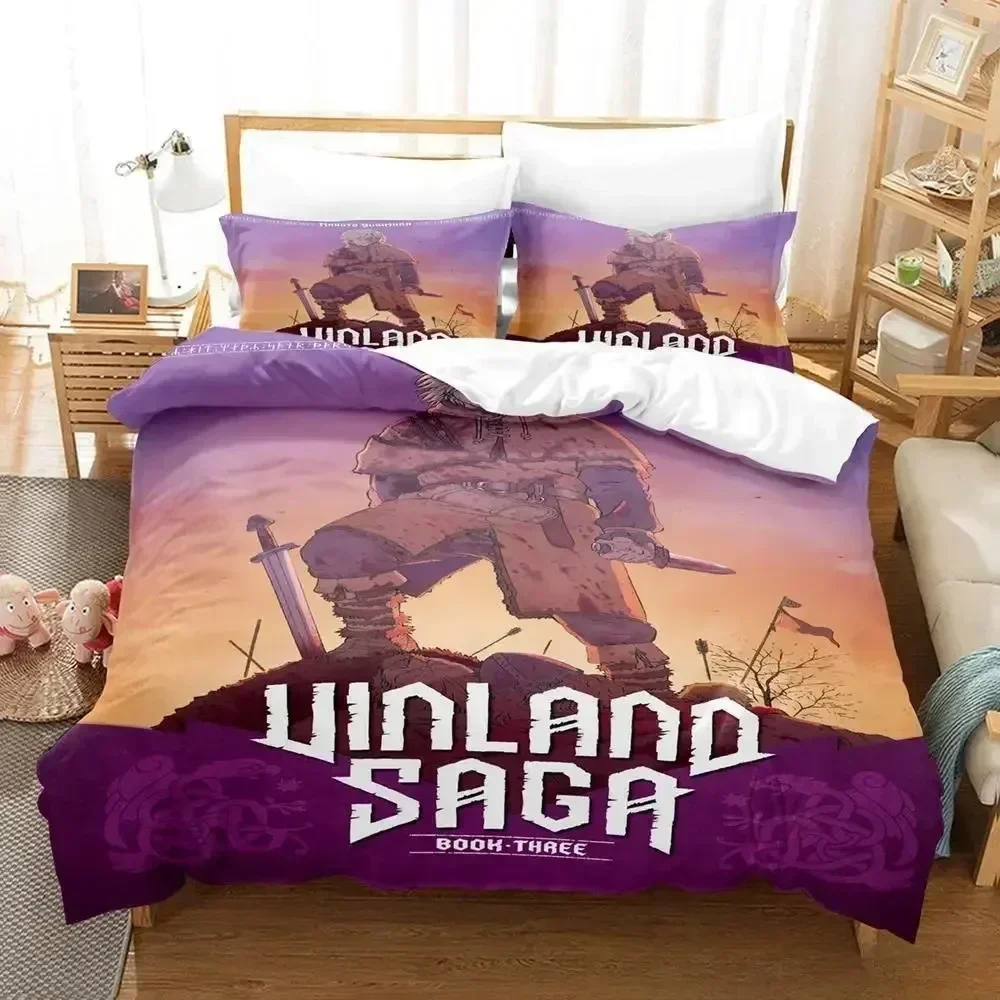 

3D Anime Vinland Saga Bedding Set Printed Bed Set With Pillowcase Bed Duvet Cover Soft Queen King Size Bedclothes Home