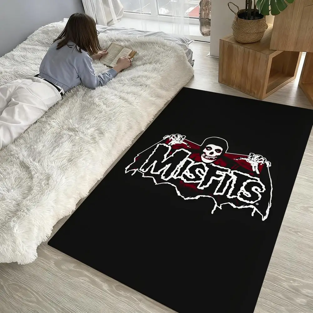 

cool Rock Band-M-Misfits Floor Mat Soft Thickened Non-Slip Door Mat for Living Room Home Decor Flannel Rugs