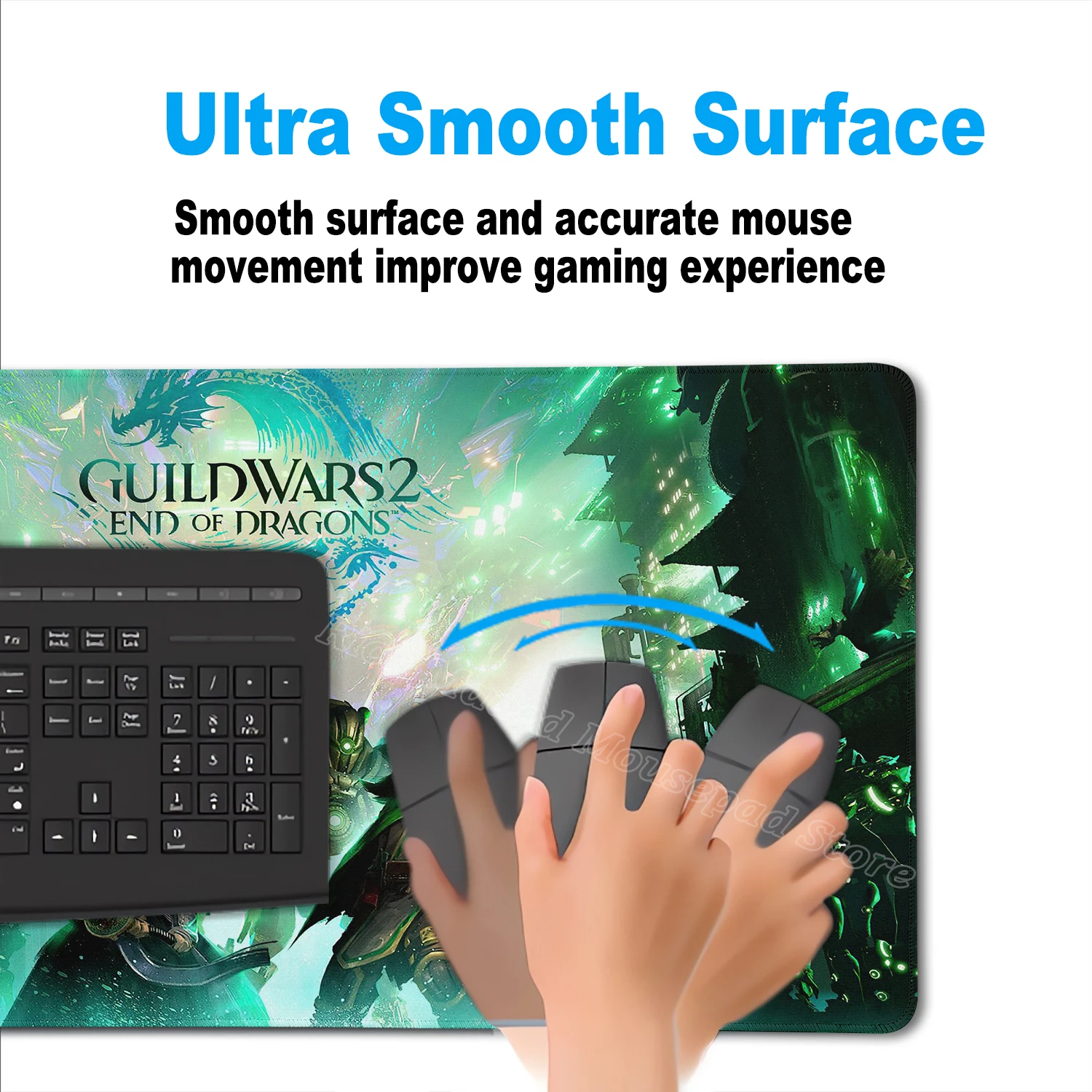 Game Desk Mat Guild Wars 2 Mouse Pad Notbook Computer Gaming Mousepad Gamer Keyboard Extended Mouse Mat PC Accessories Large Rug