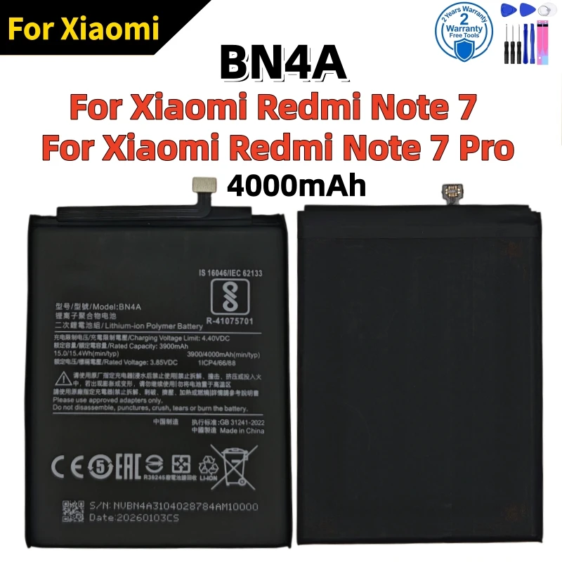 100% New BN46 BN4A BN53 BN54 BN55 BN59 BN62 Battery For Xiaomi Redmi Note POCO M3 7 8 8T 9 9T 9S 10 10S 10X 4G 5G Pro Batteries