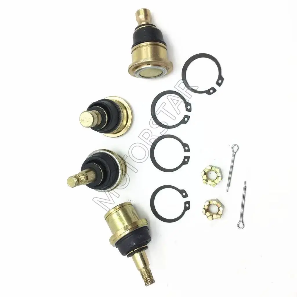 4 jeux de rotules de biellettes de direction supérieures et inférieures compatibles avec HISUN 500CC 700CC HS500 HS700 ATV QUAD, avec écrous, goupilles et anneaux