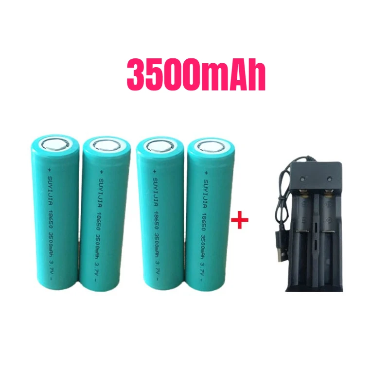 2026 Nieuwe 18650 Lithiumbatterij 3500mAh 3.7V 25A High Power Tool Batterij 18650 Oplaadbare Batterij + 4.2V1AUSB Oplader