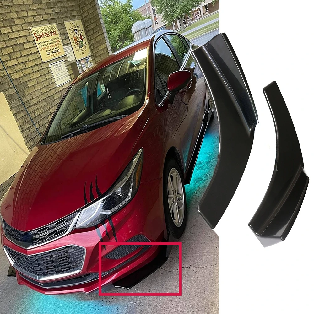 LAICY 2PCS for For Chevrolet Chevy Camaro SS LS LT Car Front Bumper Winglet Lip Side Skirt Splitter Canard Diffuser Anti Scratch