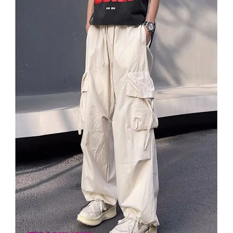 American street workwear pants men and women trends spring and summer loose fitting wide leg casual and personalized simple y2k