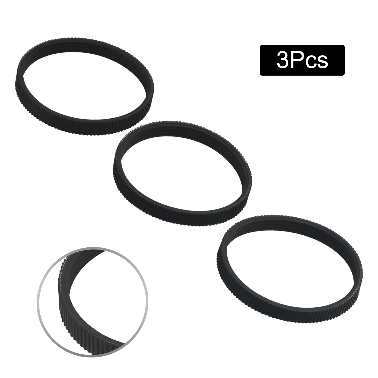 Replacement Set of 3 Drive Belts Rubber for Electric Planer For 1900B 2250077 N1923B with Heat and Aging Resistance