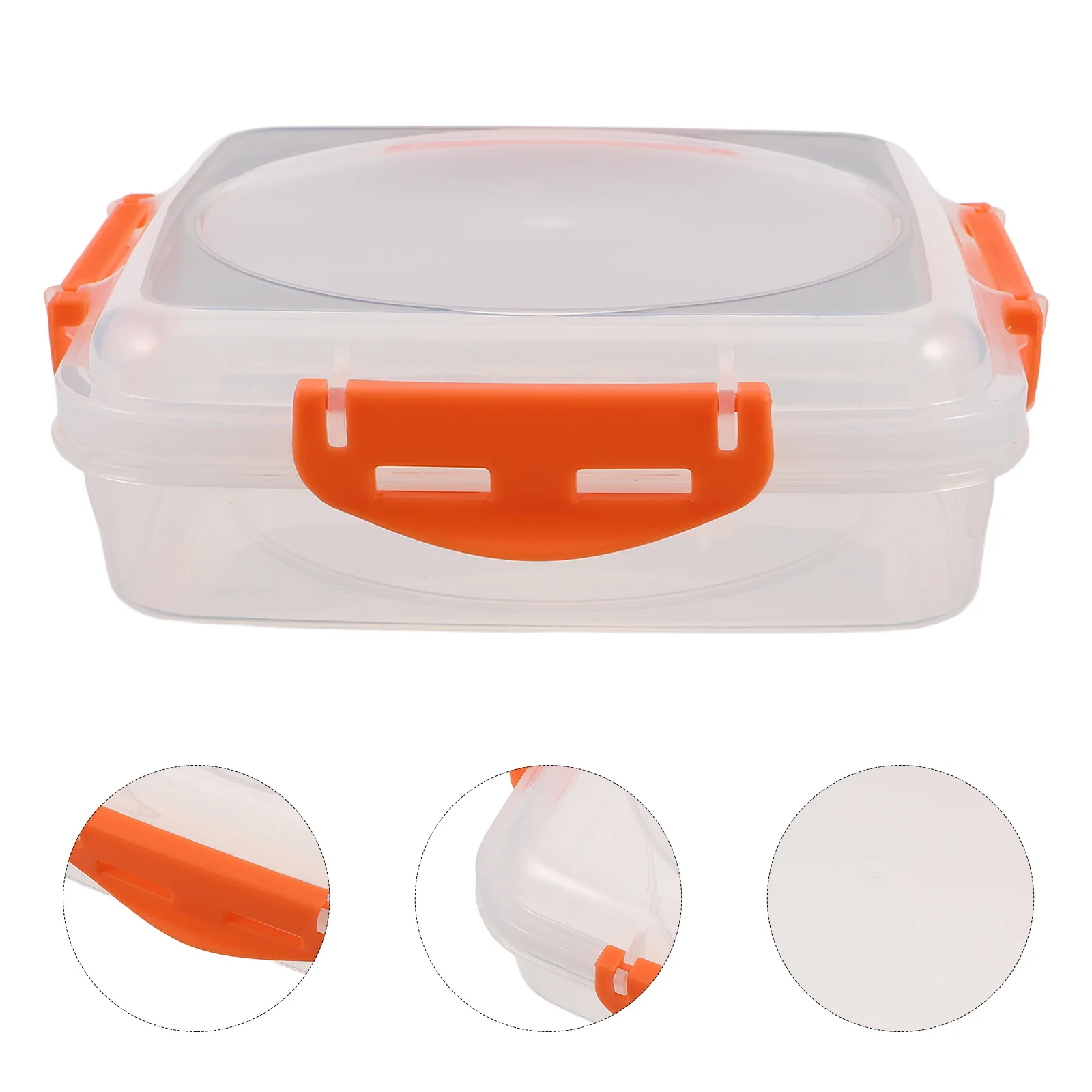 

Compact Microwave Safe Food Container Airtight Sealing Holder for Sandwiches Rice Balls Sushi 127char Food Organizer