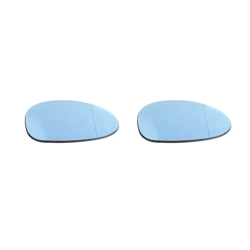 2X Right Side Blue Wing Door Mirror Rearview Mirror Glass Heated For-BMW 1 3 Series E81 E87 E82 E46 E90 E92 Z4 E85 view 2