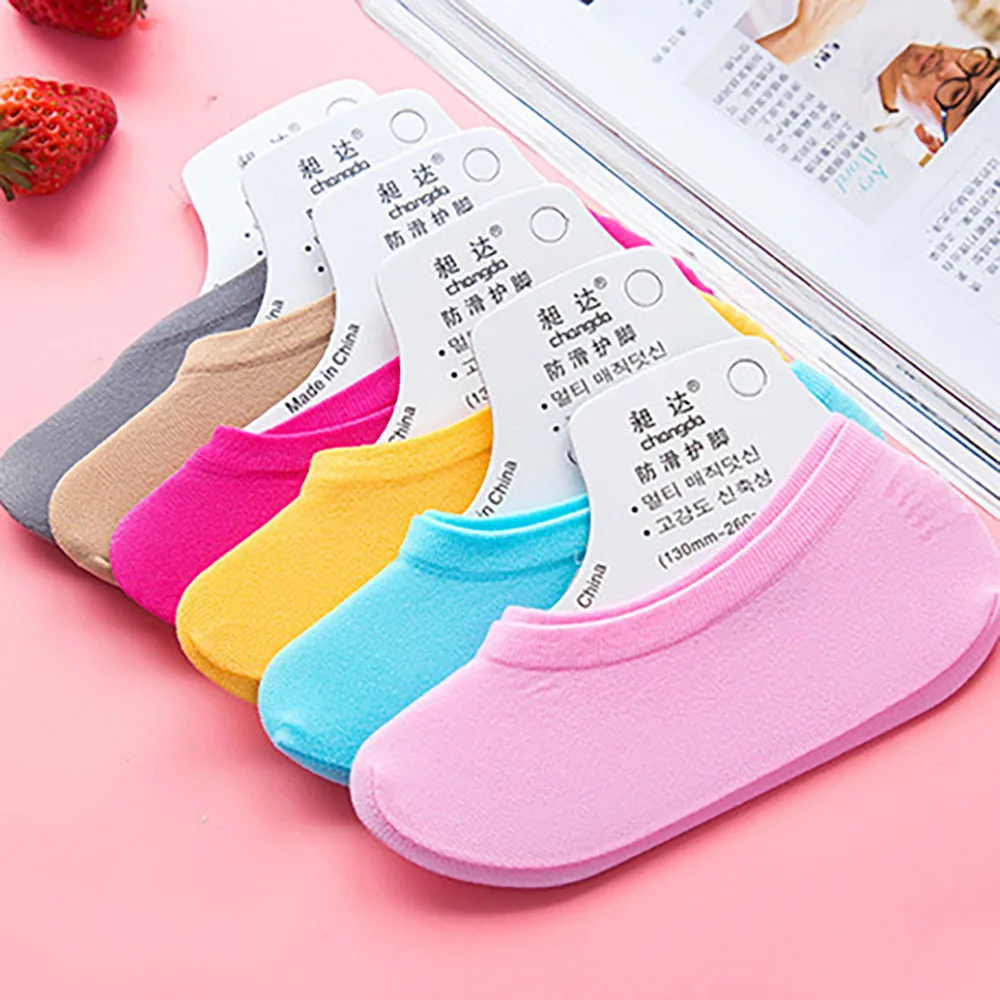 Warm comfortable cotton bamboo fiber girl women's boat socks ankle low female invisible  color girl boy hosie 4pcs=2pair ws40