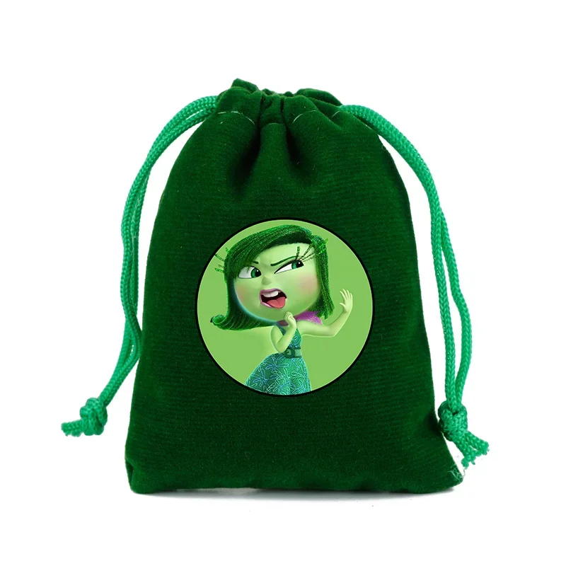 Disney Inside Out Girls Boys Canvas Drawstring Bags Animation Figures Graphic Child Handbags Storage Pouches Kids Birthday Gift