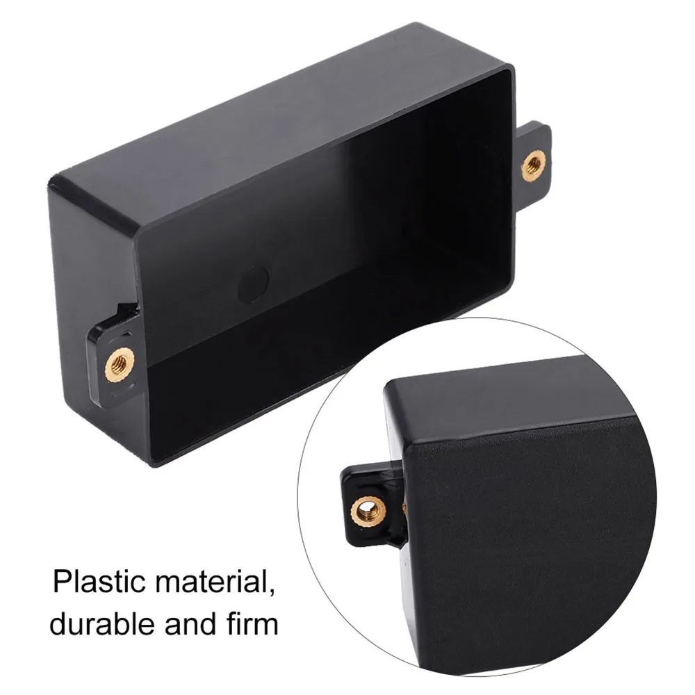 ​2Pcs ​Frosted Plastic​ Guitar Pickup Covers​ ​Black/White ​With Copper Nut Ears ​Sealed Pickup Covers​ Pickup Shell