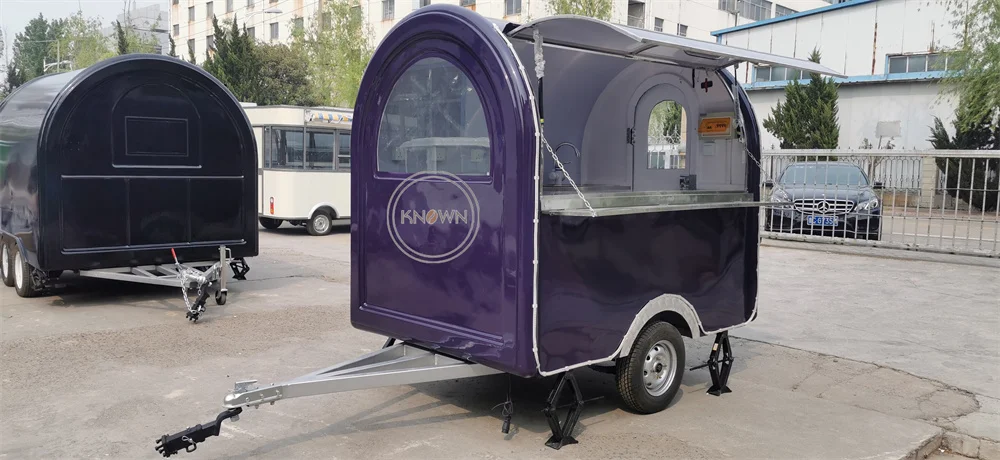 مقطورة مطبخ للوجبات الخفيفة والبيتزا المتنقلة ، شاحنة الوجبات السريعة ، معدات تقديم الطعام ، مقطورة امتياز الطعام للبيع