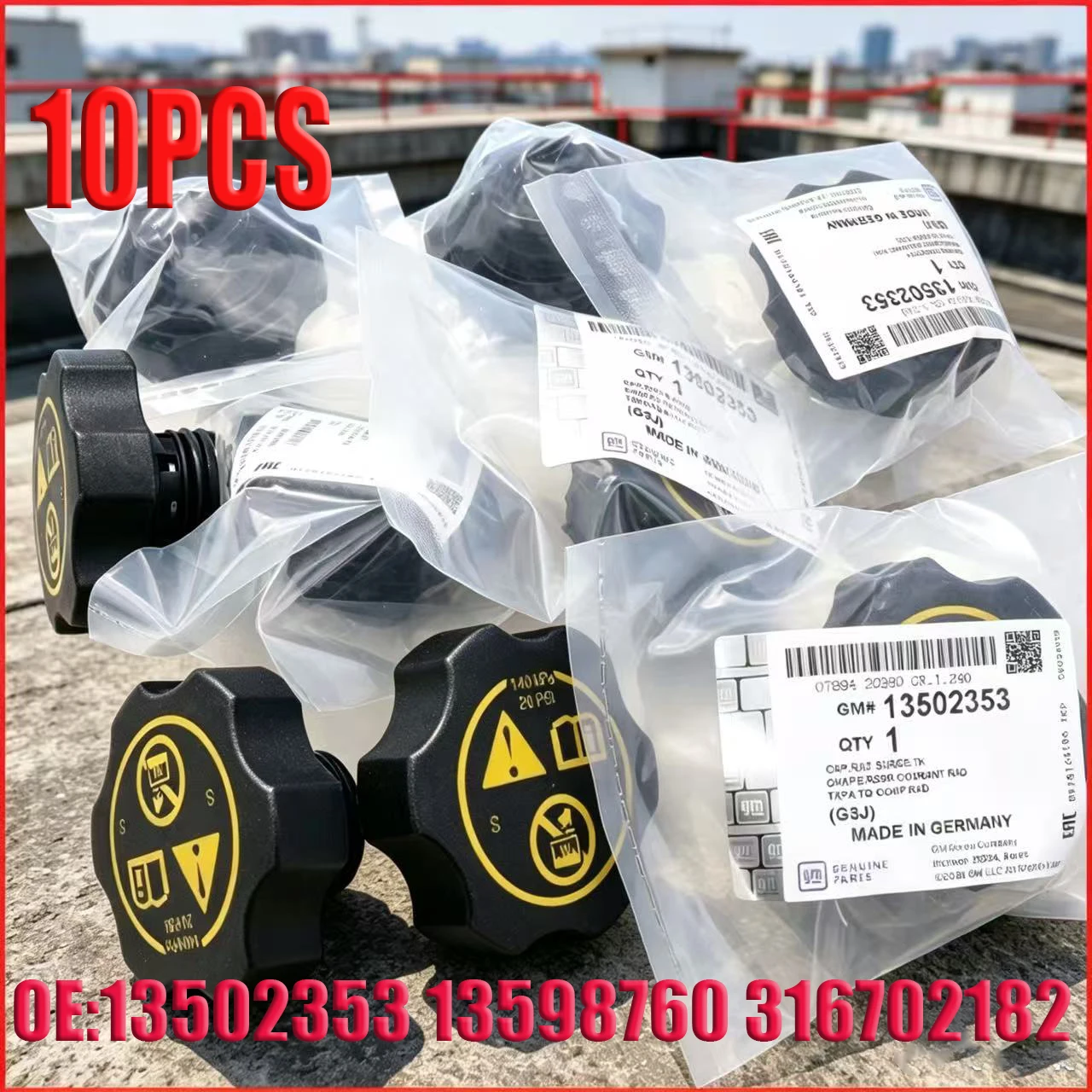 10PCS Engine Radiator Cap Coolant Recovery Tank Cap OEM# 13502353 13598760 316702182 For Chevrolet Cruze Opel Astra
