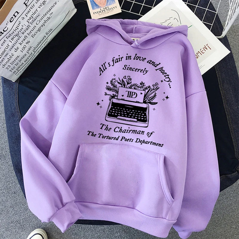 The Tortured Poets Department Album Hoodies TTPD Hip Hop Harajuku Sweatshirt Streetwear Women Men Mange Casual Pullovers Clothes