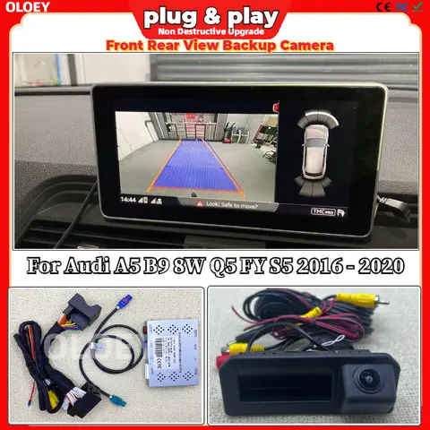 HD 리버스 카메라, 아우디 A5 B9 8W Q5 FY S5 2016 - 2020 용, 오리지널 화면 업데이트, 전면 후면보기 카메라, 프로그래밍 필요 없음