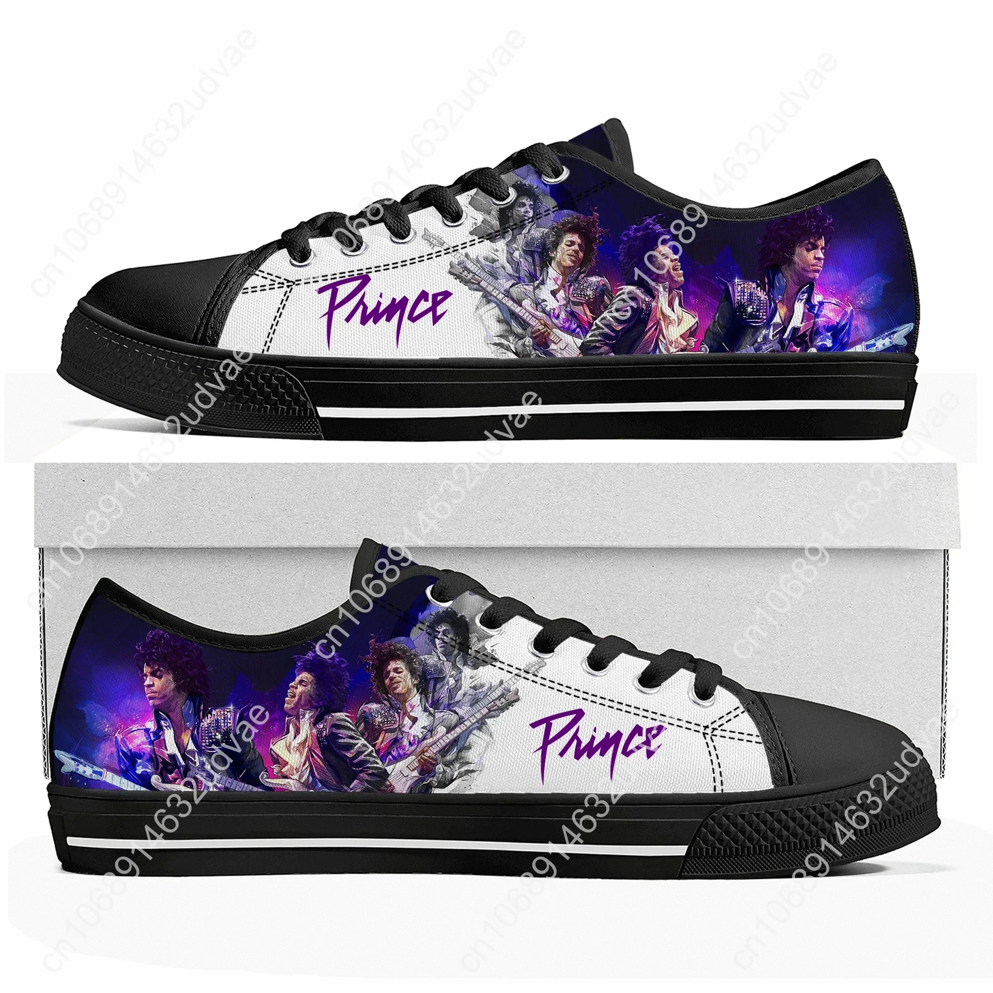 

Prince Rogers Nelson Purple Rain Low Top High Quality Sneakers Men Women Teenager Canvas Sneaker Casual Couple Shoes Custom Shoe