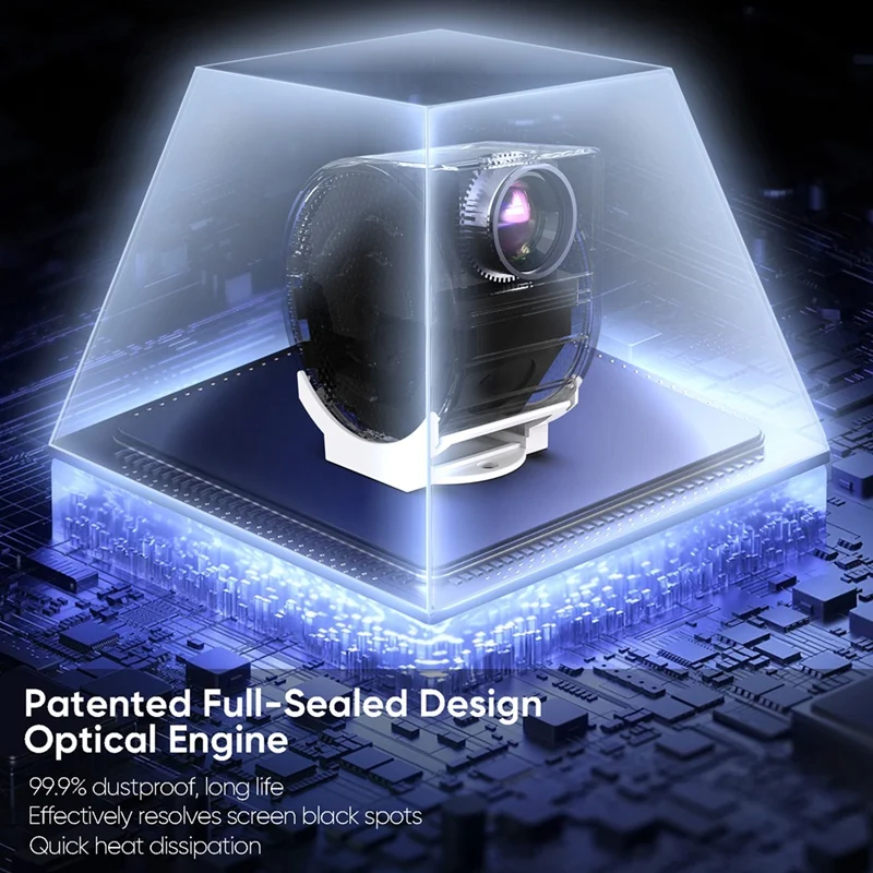 

TYPE C 4K 400ANSI Mini Projector with WIFI and Bluetooth,BT5.2 4K Movie Video Projector with 270° Rotatable EU PLUG-ABFB