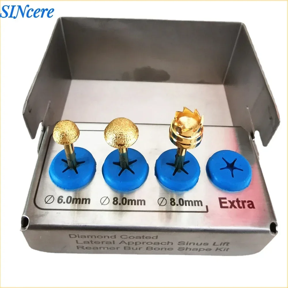 

Dental Sinus Lift Membrane Diamond Coated Burs Drills Lateral Approach Reamer Kit Dental Implant Tool