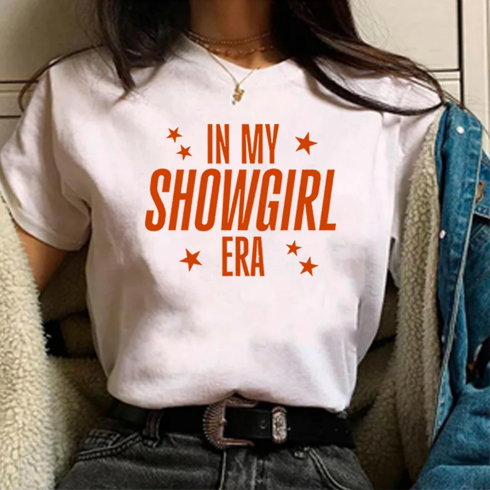 เสื้อยืด In My Showgirl Era เสื้อโชว์เกิร์ลไลฟ์ อัลบั้มโชว์เกิร์ล 12 เสื้อยืดเพลงคันทรี่ เสื้อผู้หญิง แขนสั้นสุดฮิต