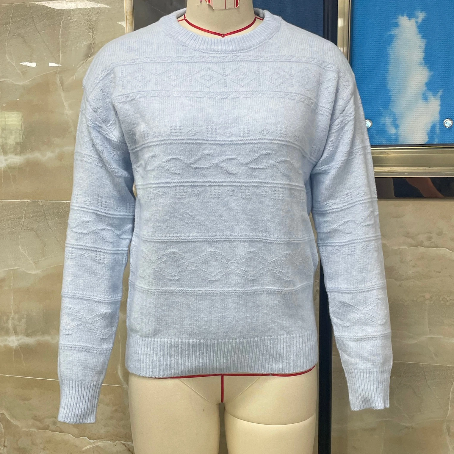 

Women Soild Color Cable Knit Sweater Casual Crew Neck Long Sleeve Pullover Tops for Winter Fall Streetwear